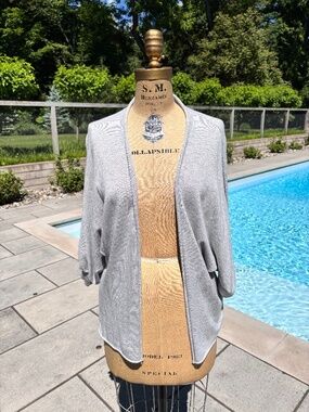 Banana Republic Grey Cardigan Dolman/Batwing Sleeves Size M